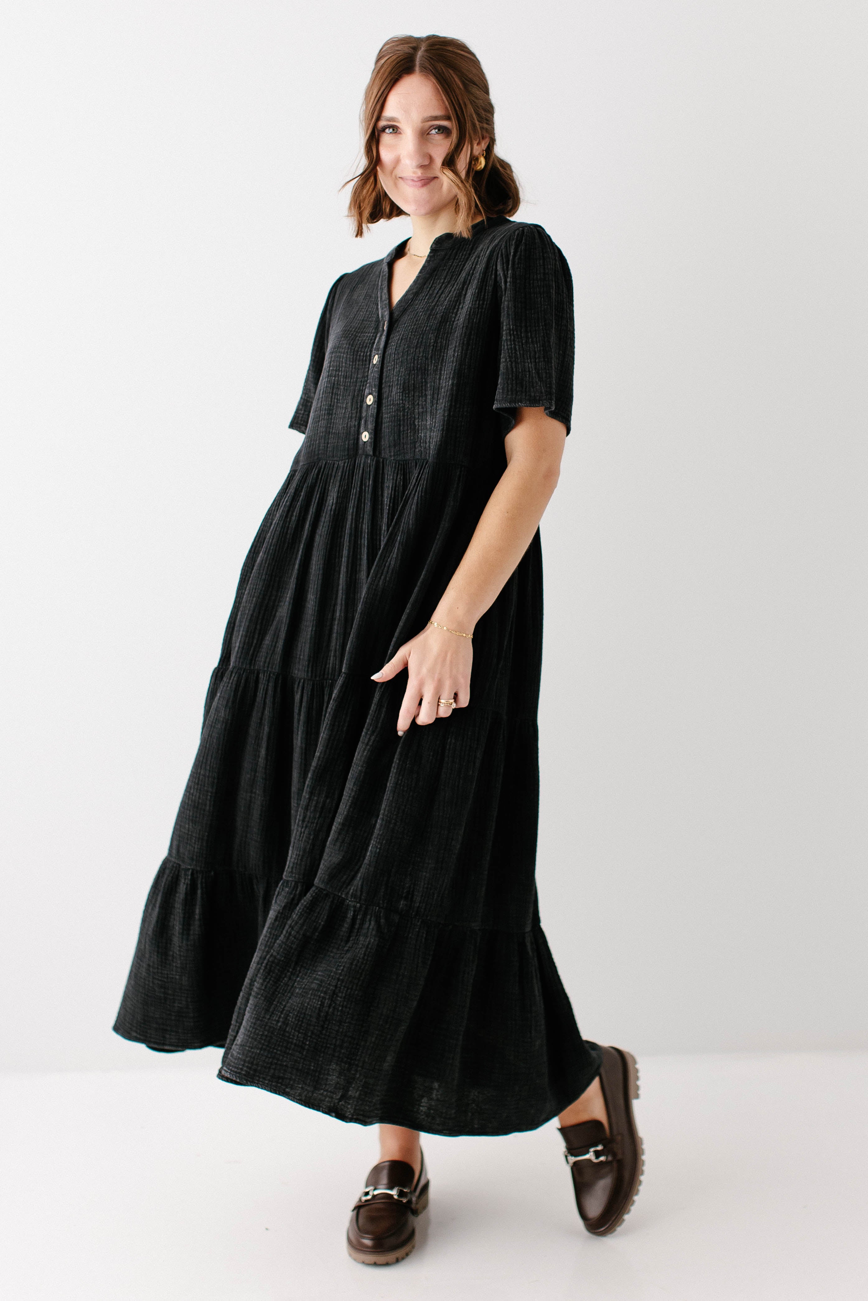 Bekah Cotton Gauze Tiered Maxi Dress – The Main Street Exchange