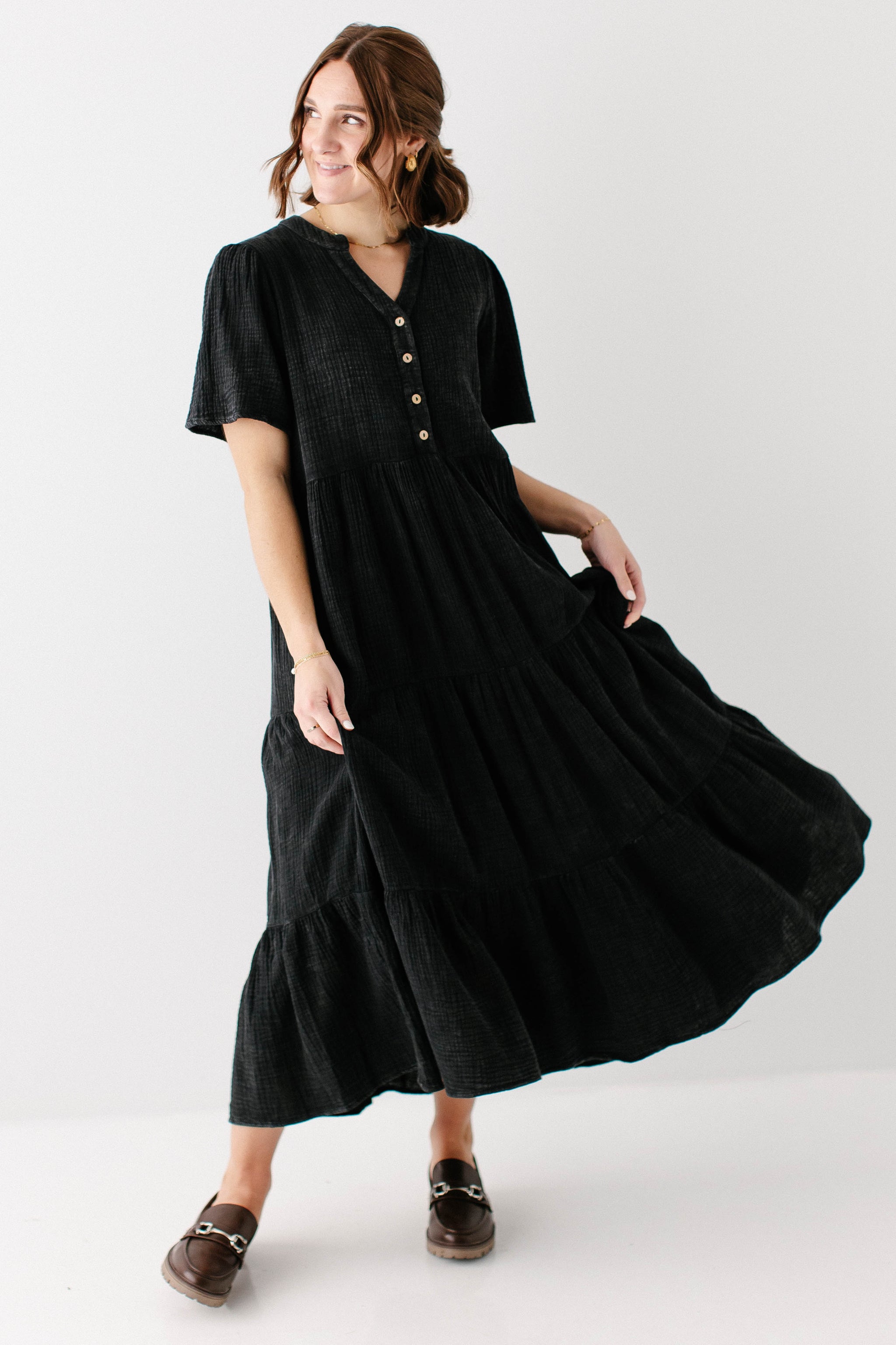 Bekah Cotton Gauze Tiered Maxi Dress – The Main Street Exchange