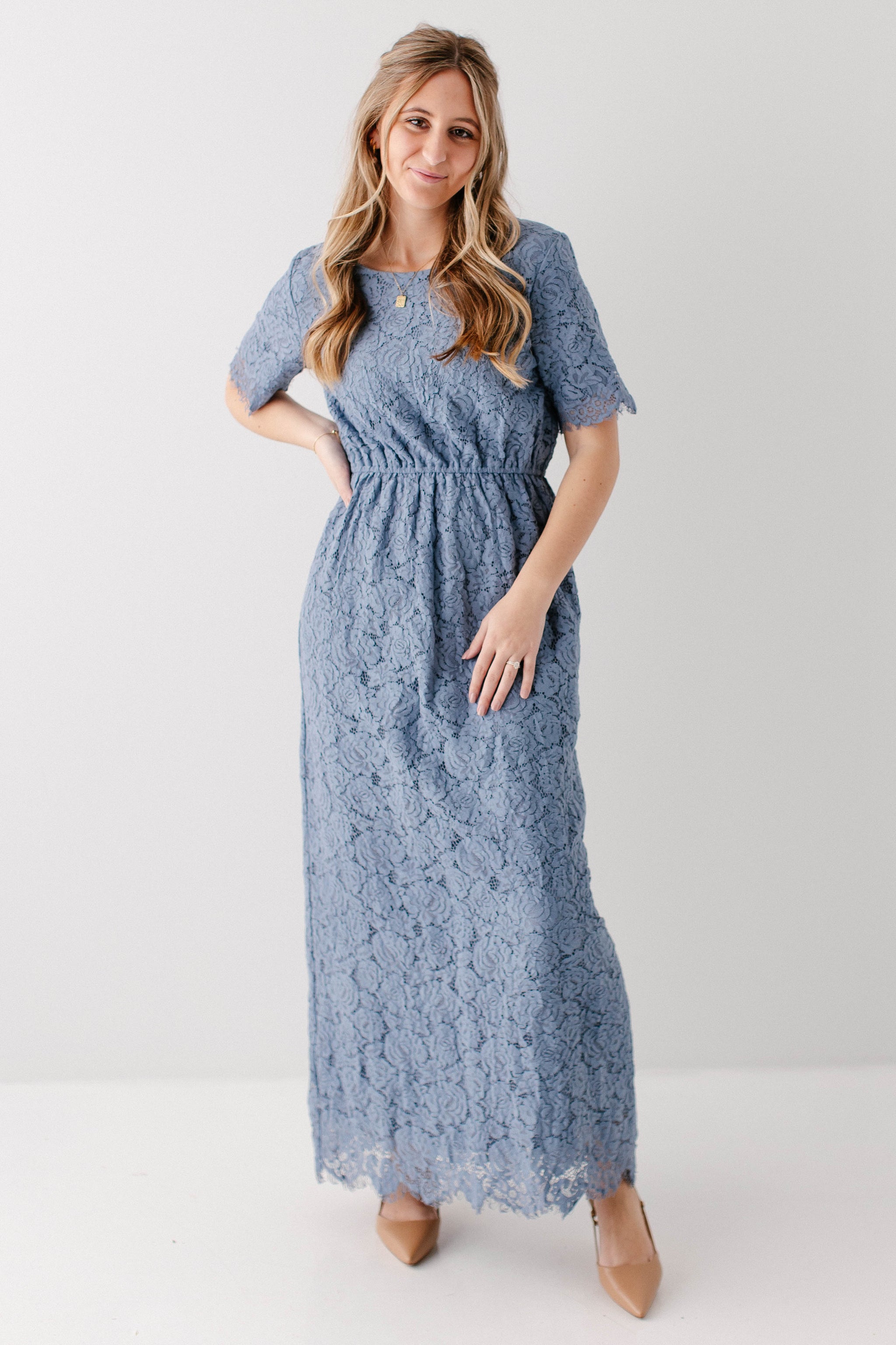 Odessa Round Neck Lace Maxi Dress FINAL SALE The Main Street Exchange Odessa Round Neck Lace Maxi Dress FINAL SALE The Main Street Exchange