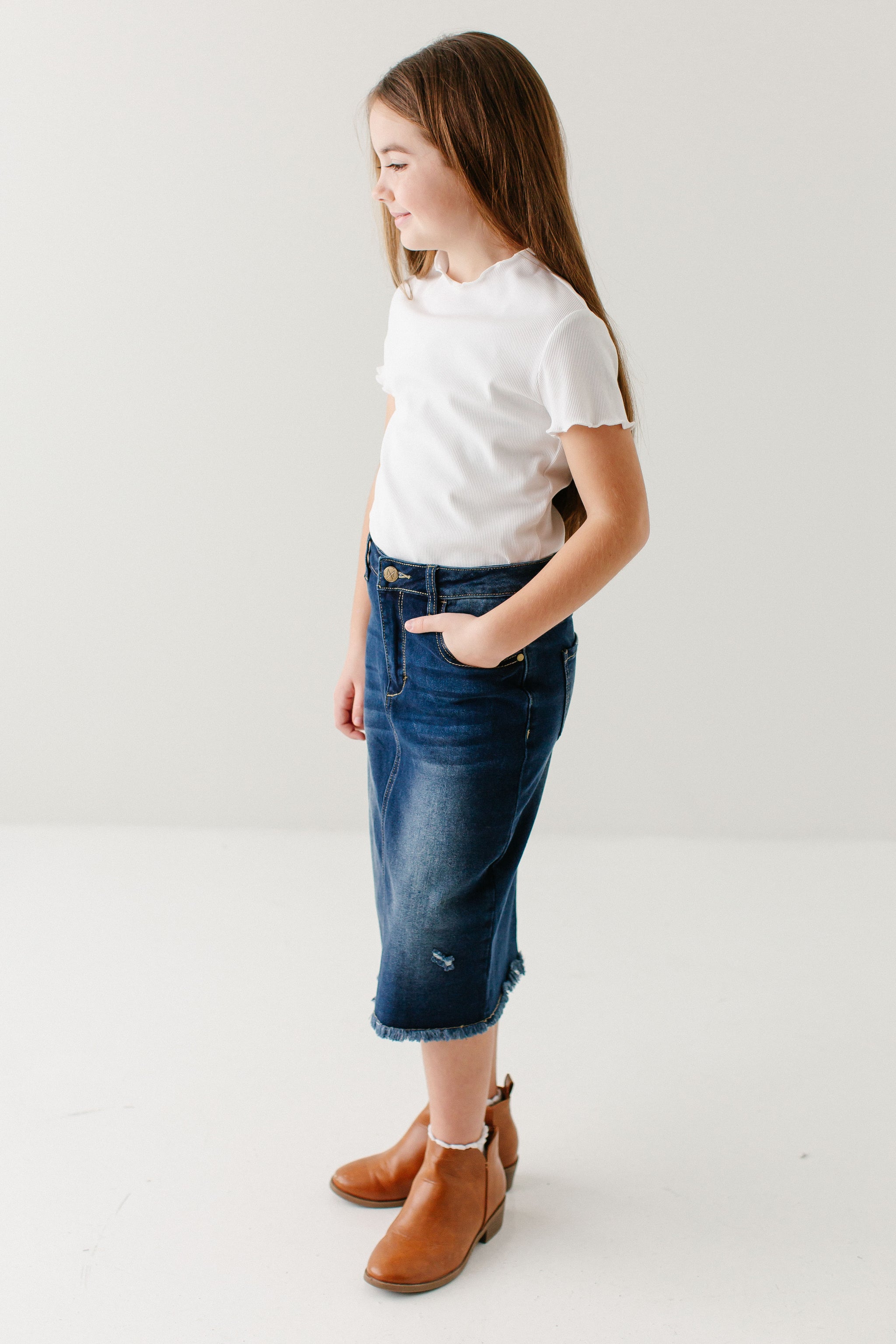 treat ürself Treat Girl's denim skirt（Treat Yourself