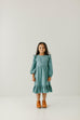 'Evyona' Girl Cotton Gauze Dress in Dusty Teal