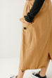 'Tatum' Cotton Cargo Midi Skirt in Camel