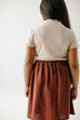 'Sawyer' Girl Cotton Gauze A-Line Skirt in Cinnamon