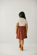 'Sawyer' Girl Cotton Gauze A-Line Skirt in Cinnamon