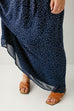 Plus 'Esther' Abstract Print Maxi Dress in Navy