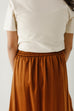 'Sedona' Satin Midi Slip Skirt