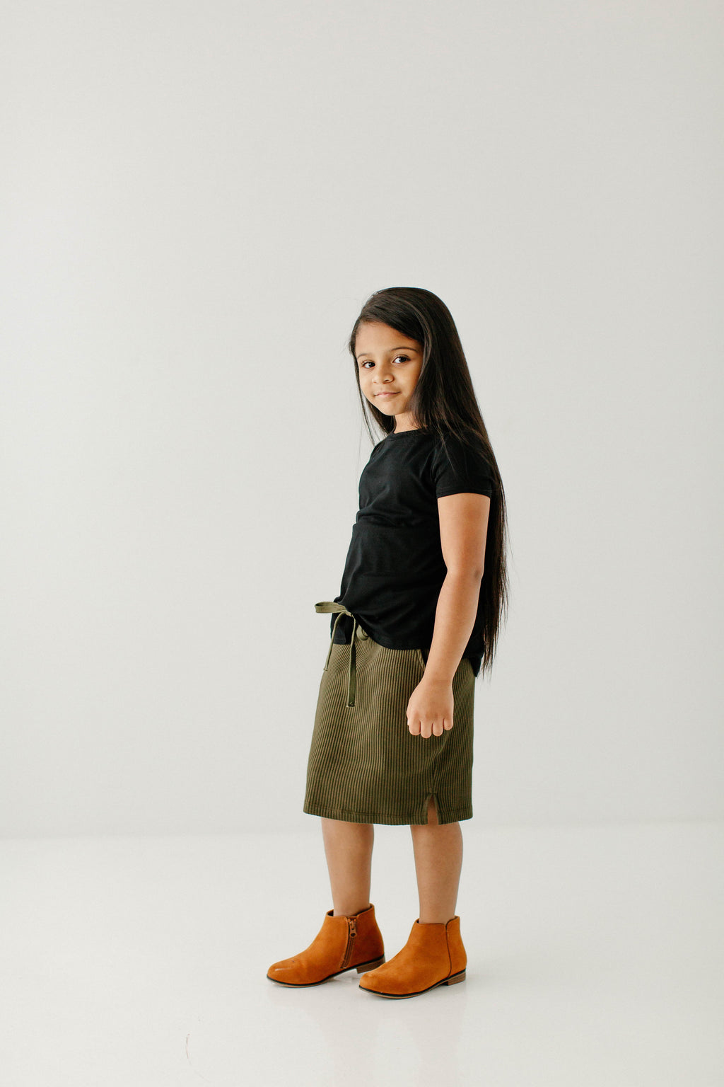 'Lauren' Girl Everyday Ribbed Knit Skirt