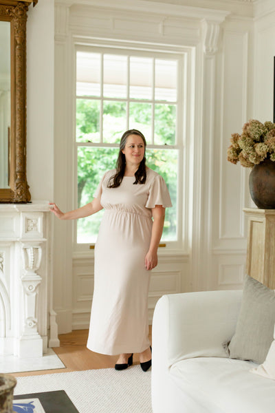 Naomi' Flutter Sleeve Maxi Dress FINAL SALE – The Main Street Exchange