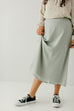 'Sedona' Satin Midi Slip Skirt