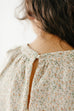 'Viola' Smocked Detail Ditsy Floral Top in Ivory