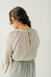 'Viola' Smocked Detail Ditsy Floral Top in Ivory