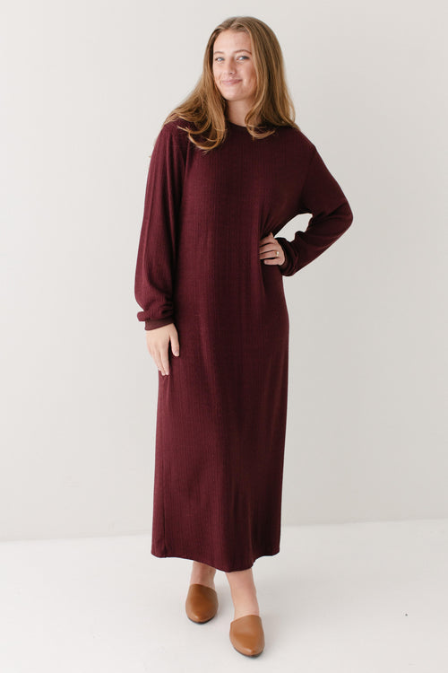'Gabrielle' Pointelle Knit Maxi Dress