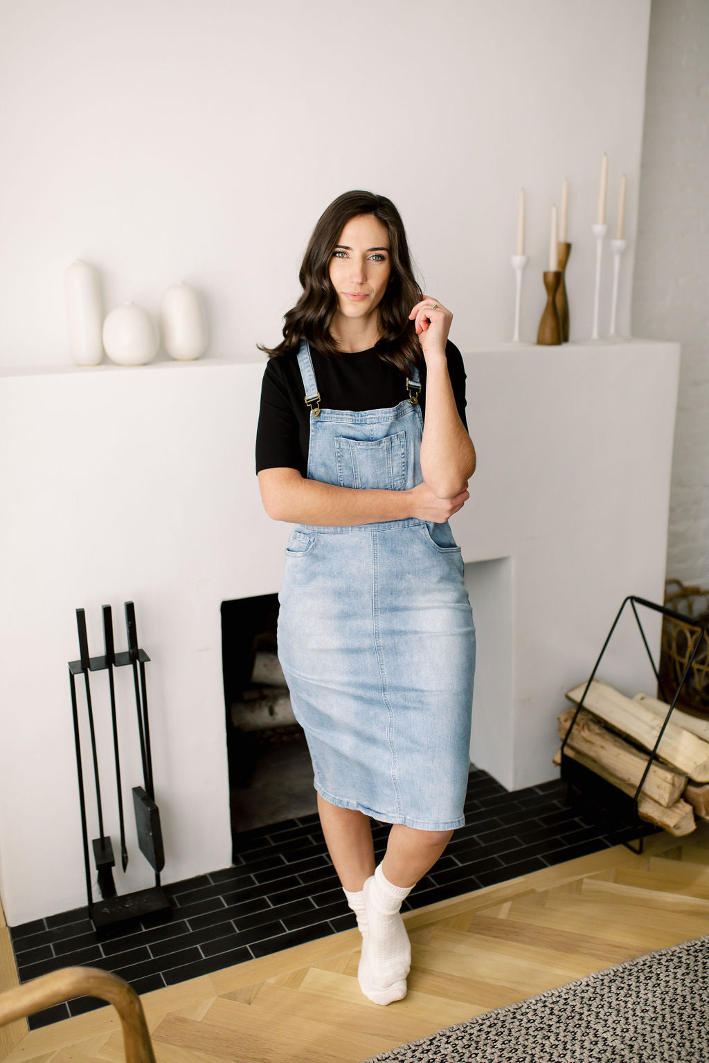Emerson Denim Skirt Overalls FINAL SALE – The Main Street Exchange