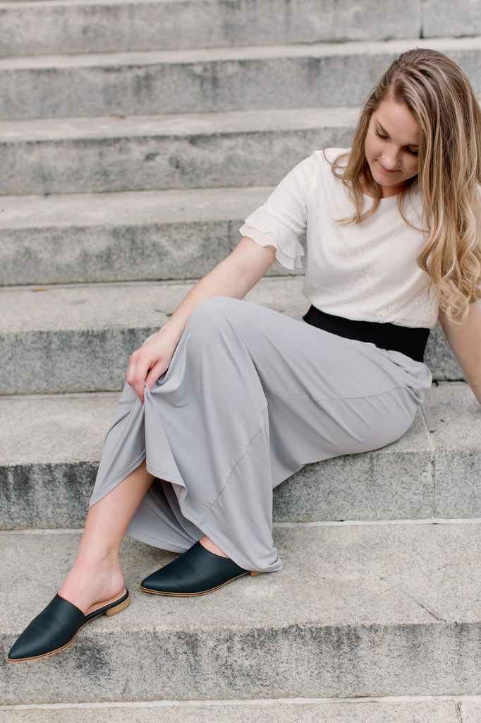 'Claire' Skirt in Harbor Grey