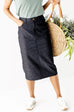 'Jodi' Denim Skirt in Vintage Black FINAL SALE