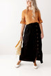 'Avonlea' Button Down Maxi Skirt in Black FINAL SALE