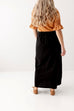'Avonlea' Button Down Maxi Skirt in Black FINAL SALE