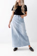 'Riley' Light Denim Ankle Length Skirt