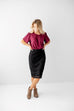 'Eleanor' Lace Midi Skirt in Black FINAL SALE