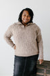 Plus 'Ross' Quarter Zip Pullover Sweater in Mocha FINAL SALE