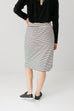 'Olivia' Skirt in Cream with Black Stripes