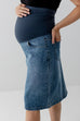 'Everlee' Maternity Denim Skirt in Medium Wash