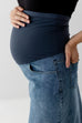 'Everlee' Maternity Denim Skirt in Medium Wash