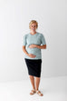 'Nicole' Maternity Ponte Knit Skirt in Black