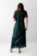 'Odessa' Lace Maxi Dress in Forest Green
