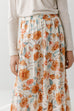 'Layla' Girl Tiered Floral Print Skirt in Off White