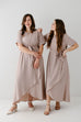 'Janessa' Faux Wrap Maxi Dress in Soft Mauve