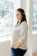 'Aspen' Button Detail Linen Top in Oatmeal