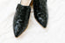 'Mikal' Woven Block Heel Mules in Black FINAL SALE