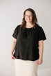 'Aimee' Pintuck Flutter Sleeve Top