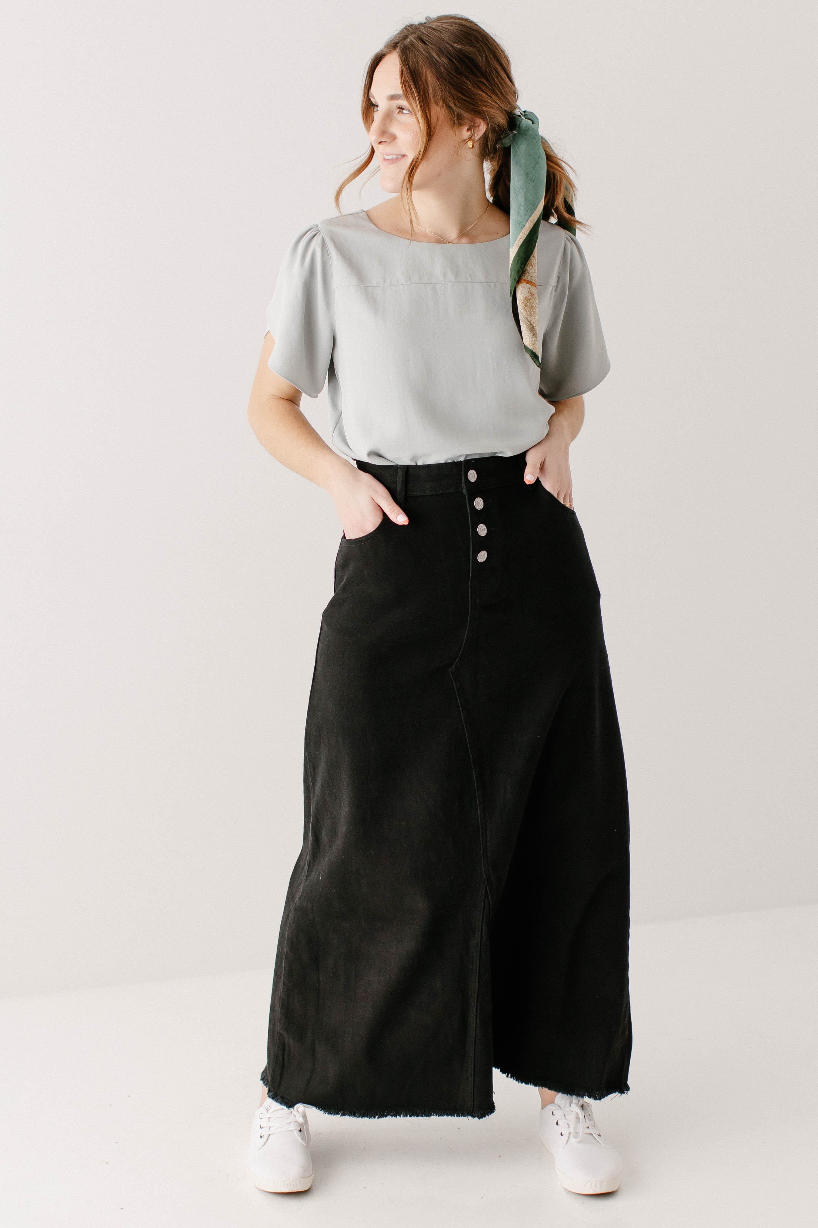 High Waist Button Front Denim Skirt | SHEIN South Africa | Faldas largas de  mezclilla, Faldas de mezclilla, Moda faldas