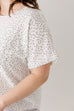 'Shalom' Dot Print Top in White FINAL SALE