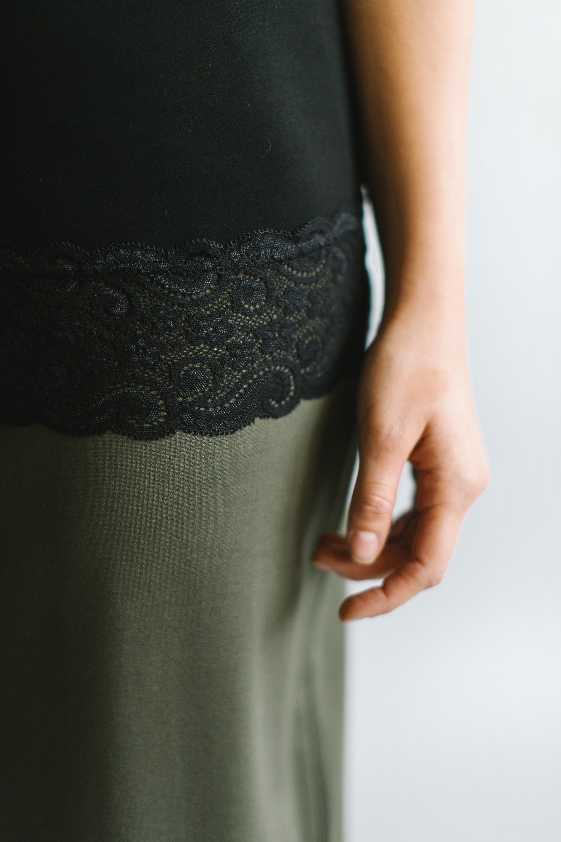 Modest Lace Trimmed Layering Tank Top | Modest Tank Top – The Main ...