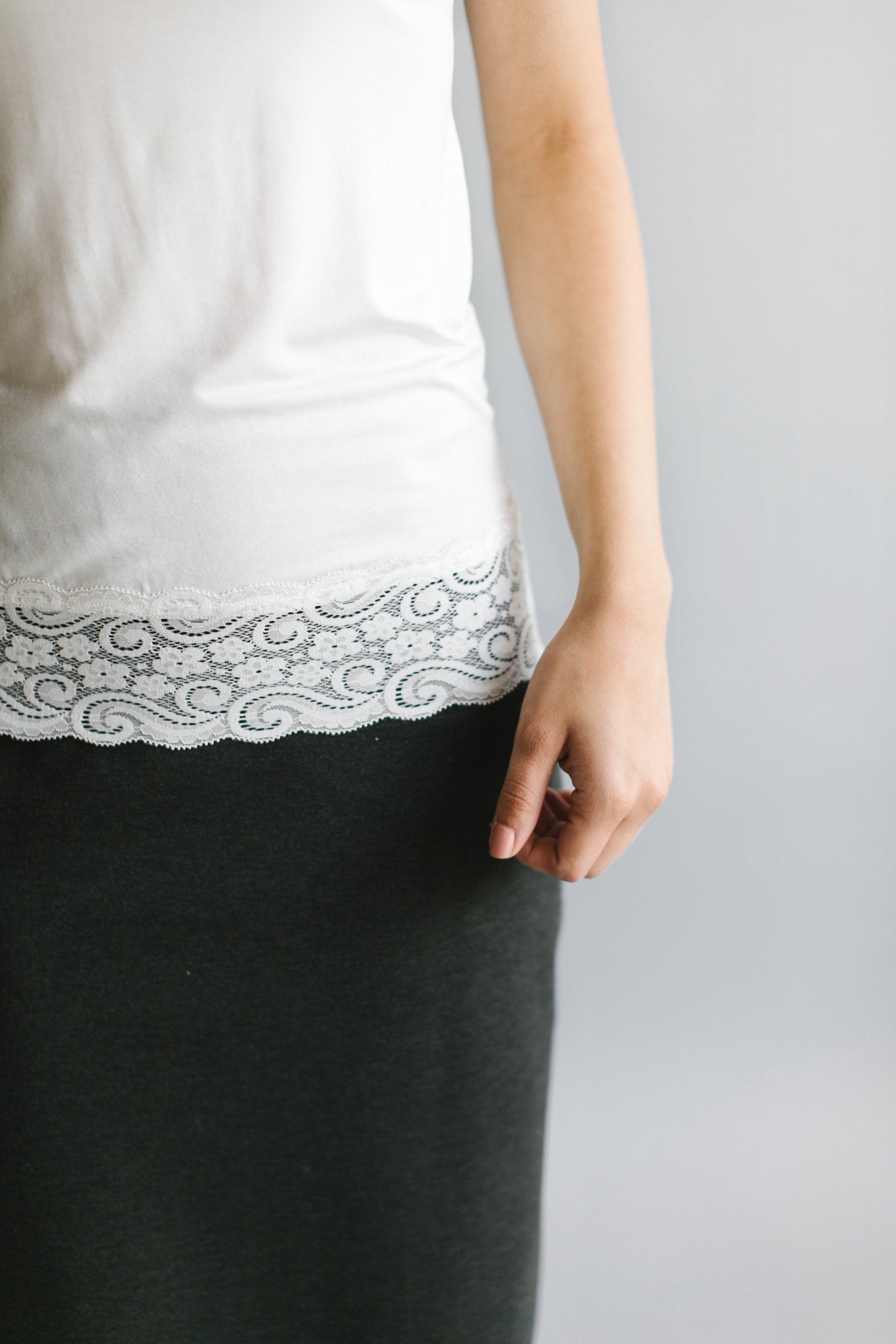 Modest Lace Trimmed Layering Tank Top | Modest Tank Top – The Main ...