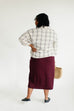 Plus 'Finch' Plaid Button Down Shirt in Off White FINAL SALE
