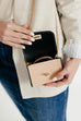 Mini Faux Leather Belt Bag in Beige