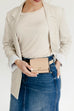 Mini Faux Leather Belt Bag in Beige