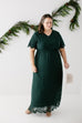 'Odessa' Lace Maxi Dress in Forest Green
