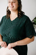 'Odessa' Lace Maxi Dress in Forest Green