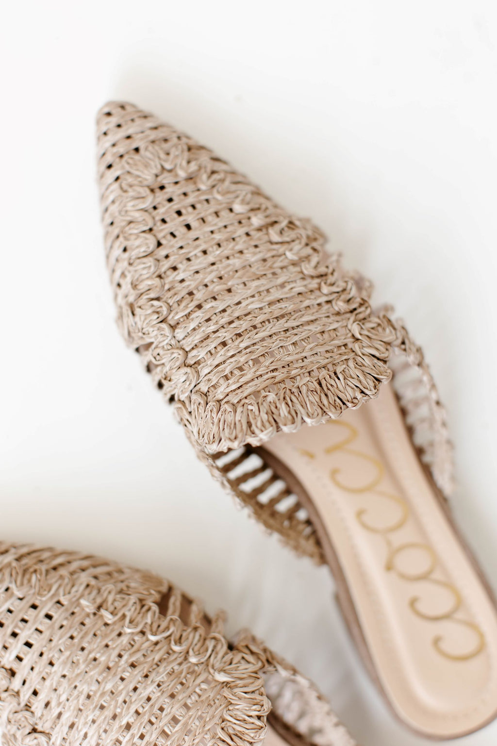 'Phoenix' Woven Flats in Taupe